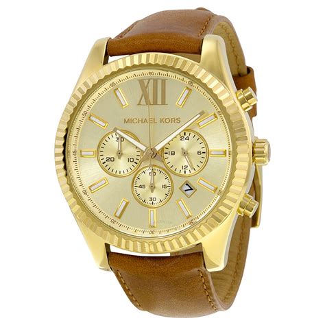 men leather watch 38mm michael kors|michael kors men's leather watch.